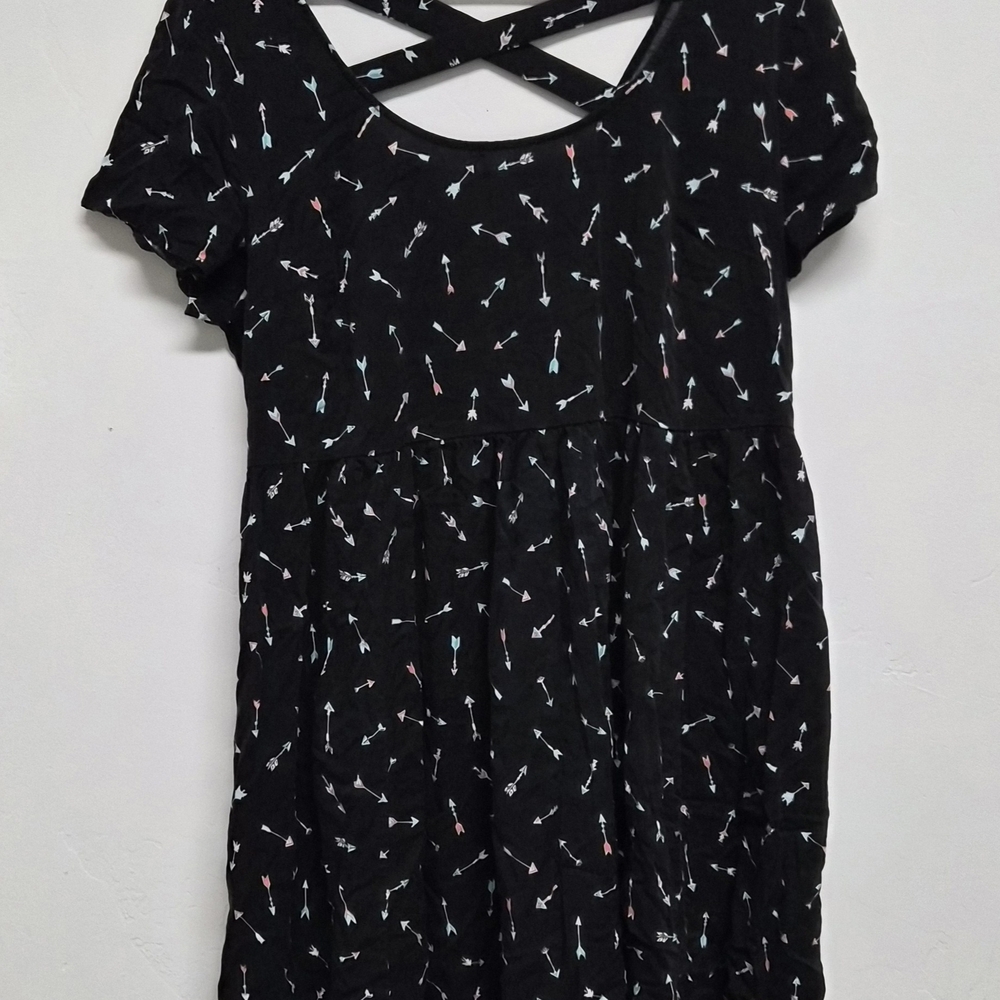Black Dress with Colorful Pattern